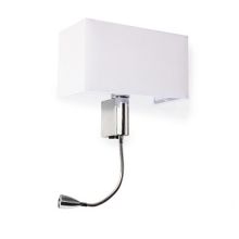 Amadeo Square kinkiet 1x40W E27 + 3W LED 230V biały